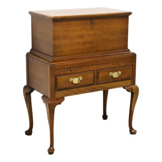 Drexel Wallace Nutting Solid Cherry Queen Anne Bar Chest For Sale