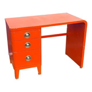 Vintage 1930s Norman Bel Geddes for Simmons Steel Desk For Sale