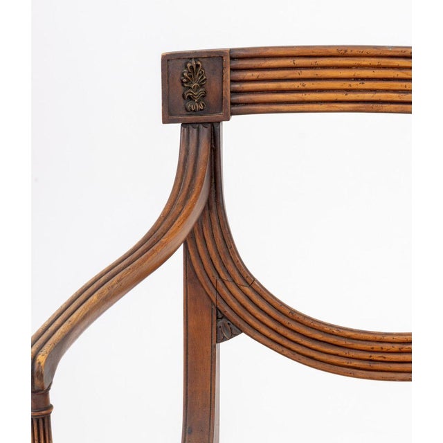 Regency Style Mahogany Armchairs, Pair For Sale - Image 4 of 8