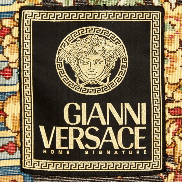 Italian Garden Silk Rug by Gianni Versace for Atelier Versace, 1980s For Sale - Image 11 of 17