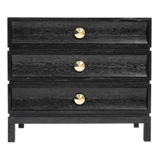 Stacked Chest of Drawers in Black Ceruse by Stamford Modern For Sale