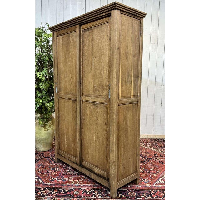 Oak Wardrobe with Sliding Doors, 1930s For Sale - Image 16 of 18