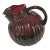 Vintage Anchor Hocking Royal Ruby Red Swirl Tilted Ball Pitcher For Sale