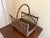 Vintage Rustic Twig Magazine Holder With Arched Handle For Sale - Image 4 of 8