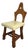 Early 20th Century Brutalist Oak Arts and Crafts Antique Hall Chair in Manner of Charles Limbert For Sale