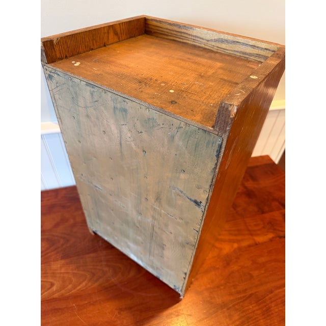 Antique 32-Drawer Oak Hardware Parts Cabinet by W.C. Heller Co. For Sale - Image 10 of 17