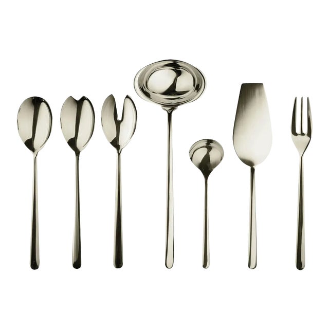 Mepra Linea 7-Piece Full Serving Set, Champagne For Sale
