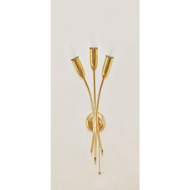 Sputnik Wall Lamp Sputnik wall lamp, manufactured in 1950/60. Brass - Two-light. The lamp has been completely restored....