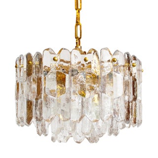 Murano Glass and Brass Palazzo Chandelier by Kalmar, Austria, 1970s For Sale