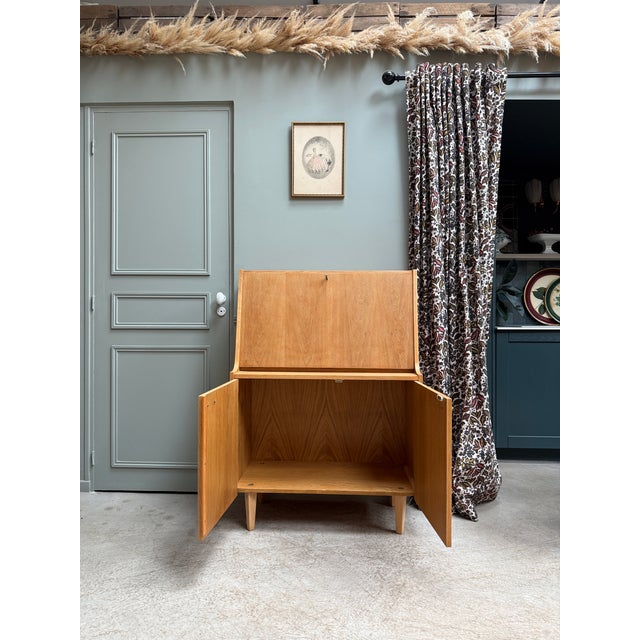 Mid-Century Modern Oak Secretaire, 1960s For Sale - Image 13 of 18