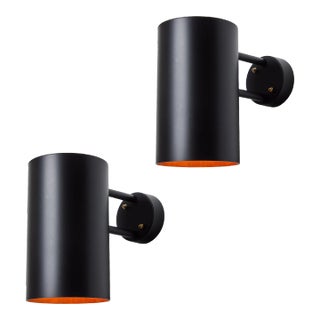 Large Hans-Agne Jakobsson C 627 'Rulle' Outdoor Sconces in Black - a Pair For Sale
