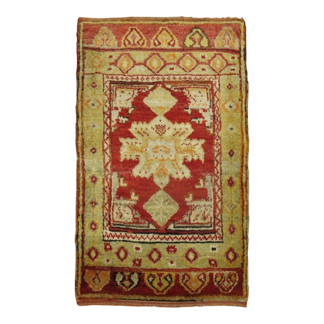 Antique Turkish Red Rug - 1'11" x 3' For Sale