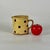One of a selection of 19th Century French handmade, painted, and glazed pitchers we have in the store. This is the medium...