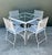 Vintage MCM Wrought Iron Outdoor Dining Set of 5 For Sale - Image 4 of 13