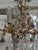 Glass Crystal & Murano Glass Gold Leaf Chandelier For Sale - Image 7 of 13