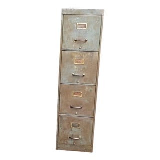 1950' Metal Files Cabinet For Sale