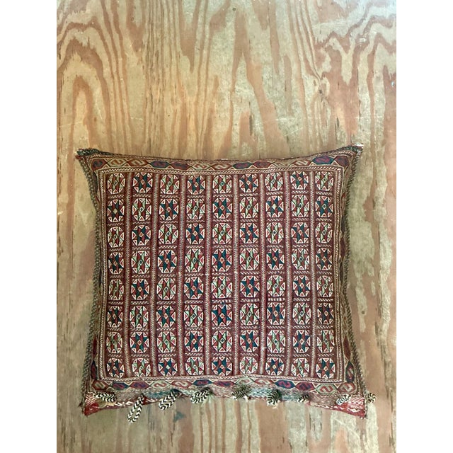 Vintage Monumental Kilim Throw Pillow For Sale - Image 16 of 17