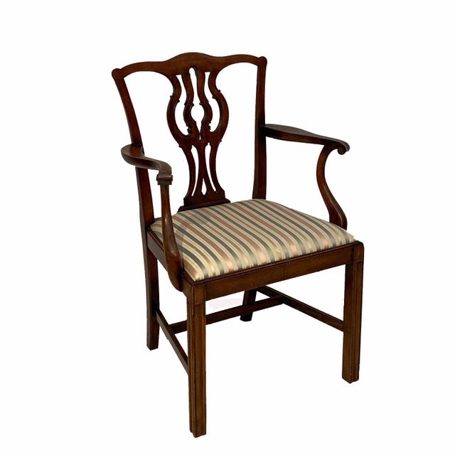 A 19th century Chippendale arm chair. Seat height 19.5".