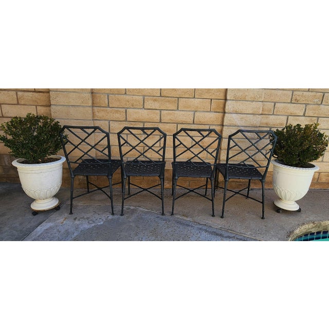 Vintage Calcutta Rectangular Table & Dining Chair- Set of 7 Attributed to Brown Jordan For Sale - Image 14 of 18