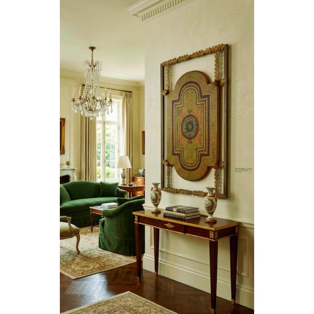 ​Vintage John-Richard Neoclassical Medallion Wall Panel – Laurel Leaf Iron Frame For Sale - Image 9 of 10