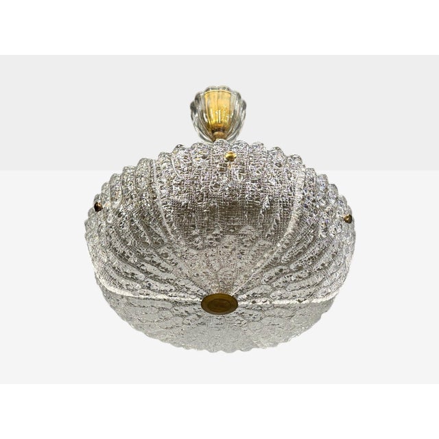 Brass 1960s Carl Fagerlund, Chandelier, Textured Glass, Brass For Sale - Image 8 of 12