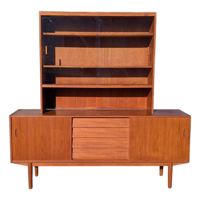 1960s Troeds Trio Teak Sideboard and Hutch by Nils Jonsson, Mid-Century, Danish Modern, Scandinavian For Sale