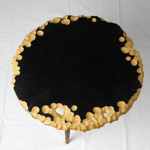 Moon Side Table - Sculptural Reclaimed Wood Side Table by Gabor Gobi For Sale - Image 10 of 10