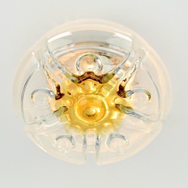 Mid 20th Century Italian Flush Mount or Wall Sconce Mazegga Murano For Sale - Image 9 of 10