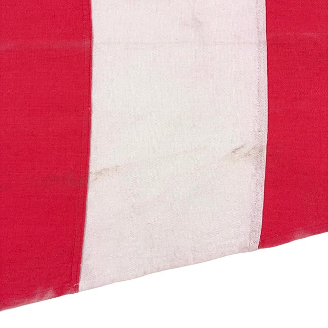 Rustic Vintage Distressed Nautical Signal Flag For Sale - Image 3 of 4