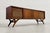 Mid-Century Modern Long + Low Mid Century Modern Walnut and Cane Credenza | Sculptural Kagan Style Wishbone Leg Sideboard, C. 1960's For Sale - Image 3 of 15