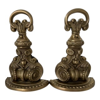 1990s Brass Decorative Bookends- a Pair For Sale