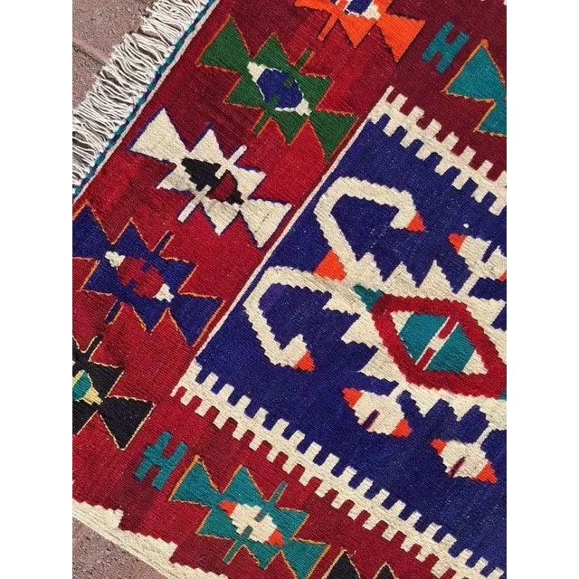 1960s Vintage Turkish Handknotted Small Rug - 38"x54" For Sale - Image 4 of 5