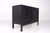Small Brutalist storage unit in blackened oak, Belgium, 1970s. This piece has been restored by our restorer and is in...