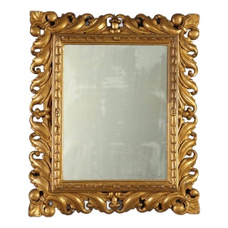 Mirror in Carved and Gilded Wood For Sale