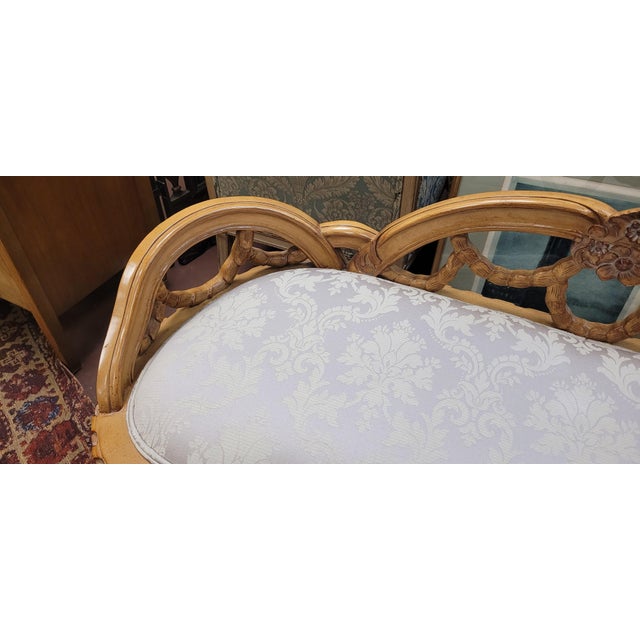 French Carved Window Bench For Sale - Image 10 of 14
