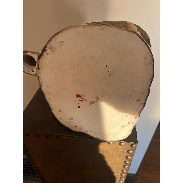 Vintage Japanese Satsuma Porcelain Buddha Moriage Gilt Statue 10" Immortal For Sale - Image 13 of 14