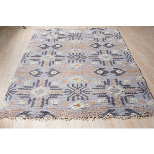 Contemporary 9x12 Laine Enchanting Gray Geometric Modern Hand Knotted Wool Carpet Rug For Sale - Image 3 of 5