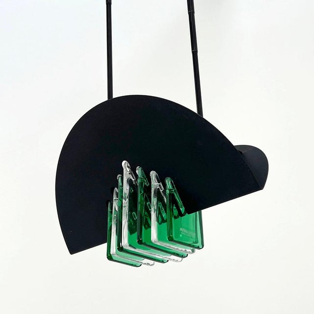 1970s Green and White Murano Pendant Light from Mazzega, 1970s For Sale - Image 5 of 11
