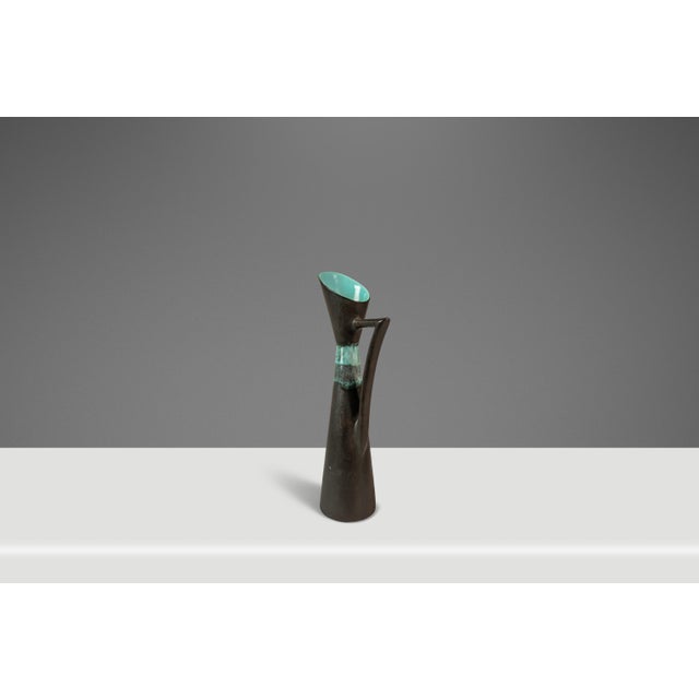 1980s Mid-Century Postmodern Contemporary Studio Craft Glazed Ceramic Pitcher / Vase / Vessel, Usa, C. 1980s For Sale - Image 5 of 17