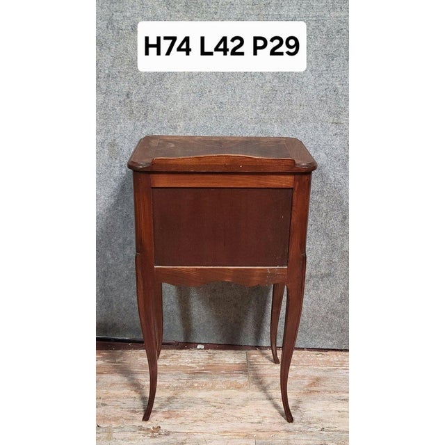 Wood Louis XV Style Mahogany Bedside Table For Sale - Image 7 of 8