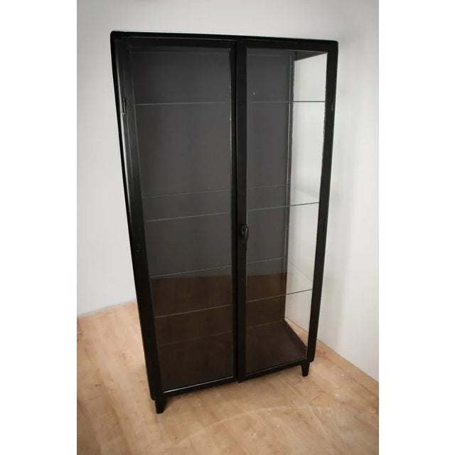 Black Vintage Industrial Medical Cabinet, 1950s For Sale - Image 8 of 8