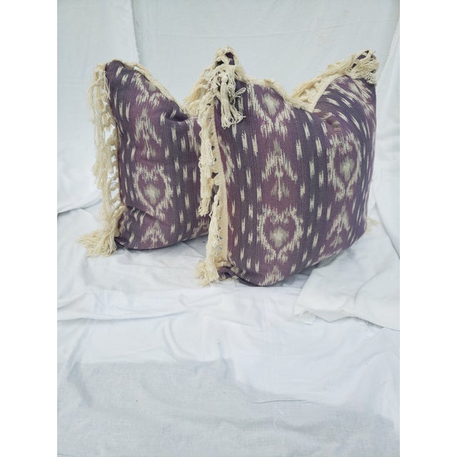 Boho Chic Pillows With Fringe A Pair Chairish