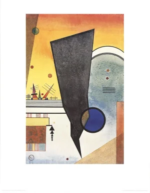 1992 Wassily Kandinsky 'Curved Tip (No Text)' Expressionism Yellow, Gray, Blue Germany Offset Lithograph
