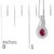 Early 21st Century .925 Sterling Silver Red Ruby and Diamond Accent Milgrain Swirl Pendant Necklace - 18" Inches For Sale - Image 5 of 5