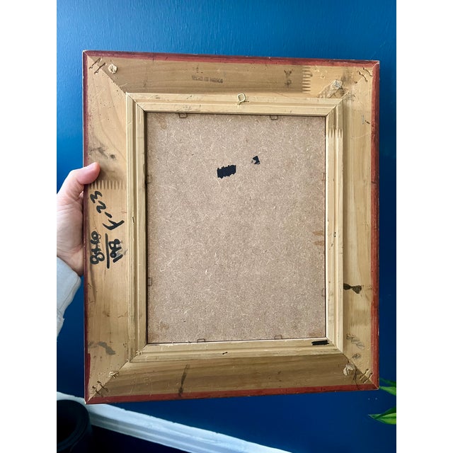 Mid- Century Framed Vintage Mediterranean Coastal Village Oil Painting For Sale - Image 18 of 18