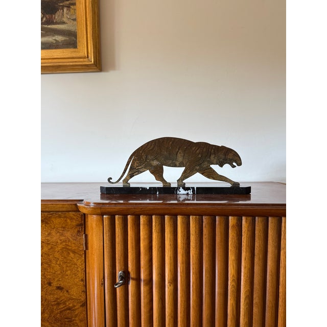 1930s Art Déco Bronze Tigre Sculpture, France Ca. 1930 For Sale - Image 5 of 12