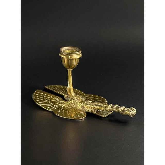Bronze Heron Candlestick, France, 19th Century For Sale - Image 6 of 8