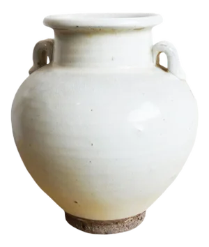 Farmhouse Vintage White Ceramic Jug Vase