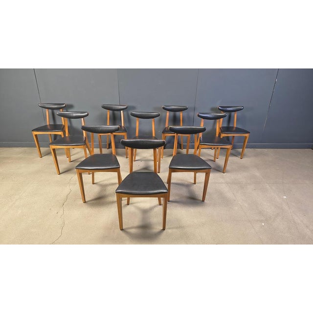 Mid-Century Belgian Dining Chairs, 1960s, Set of 10 For Sale - Image 16 of 17