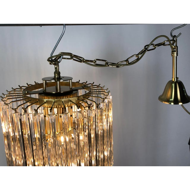 Venini Vintage Glass Crystals Cascade Chandelier in the Style of Paolo Venini, 1980s For Sale - Image 4 of 13
